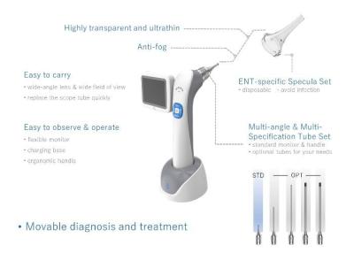 China Portable Video Otoscope Resolution 640 X 480 3 Inch LCD Monitor Digital Inspection 3 Lenses Optional for sale