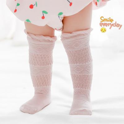 China Summer Baby Anti-Foul Mesh Combed Cotton Slightly Mosquito Repellent Socks For Newborn Infants Tube High Over The Knee Girls Boys Socks for sale