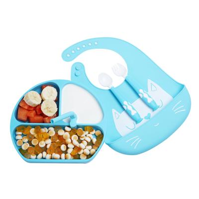 China Baby Silicone Dining Dish BPA Free Smiling Face Lovely Lunch Tableware Kitchen Fruit Bowls Kids Feeding Dinner Dishes Bowls FU8002 for sale