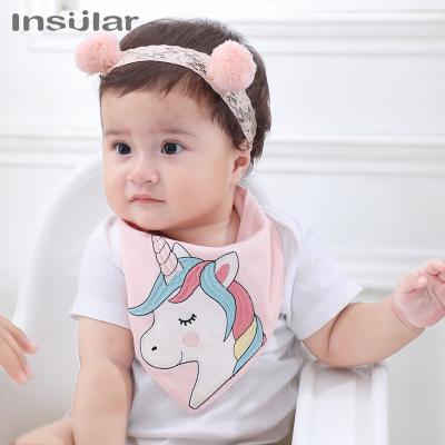 China 3PCS/LOT Baby Bibs Triangle Cotton Bibs Cartoon Print Saliva Towel Baby Girls Viable Girls Feeding Apron Cotton Bandana Bibs Baby Stuff for sale