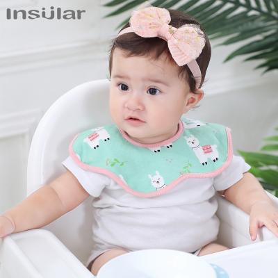 China Viable Baby 2pcs Bandana Island Bibs 360 Degree Rotation Muslin Baby Kids Burp Cloth Saliva Towel Soft Newborn Infant Infant Stuff for sale