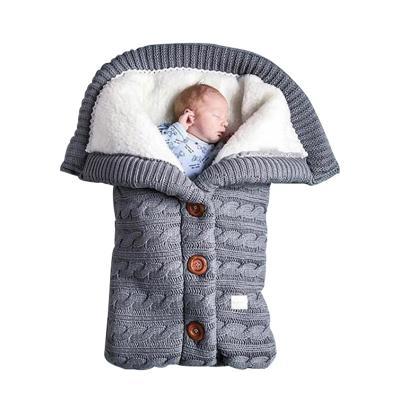 China Breathable Newborn Baby Wrap Toddler Blanket Baby Kids Thick Knit Sleeping Bag Soft Warm Baby Stroller for sale