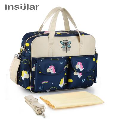 China Tote Bag Mommy Travel Maternity Diaper Diaper Bag Large Capacity Baby Care Diaper Shoulder Bags Mummy Stroller Island Multifunction Blow PACKING BAG for sale