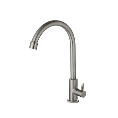 China High Quality Sanitary Cold Sense Faucets Ware Single Handle Stainless Steel Deck Mounted Sink Water Faucet Kitchen Faucet for sale