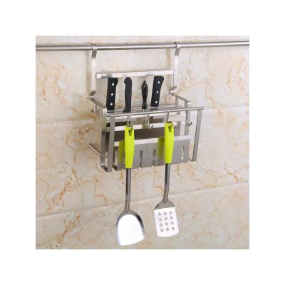 China Sustainable Stainless Steel Kitchen Storage Rack Shelf Cutting Board Knife Holder for sale