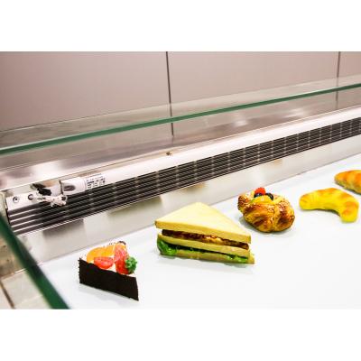 China COMPRESSOR Commercial  refrigeration tool transparent glass door sandwich cake  display fridge for sale