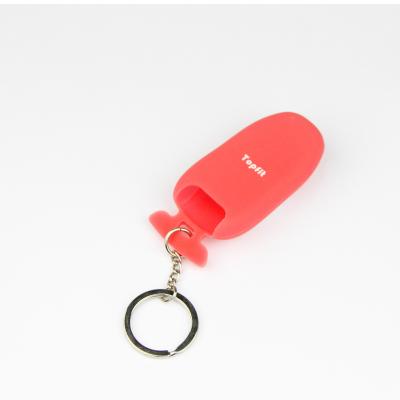 China Topfit Silicone Car Key Fob, Key Ring, Key Case Cover Holder for Tesla Model S-Pink for sale