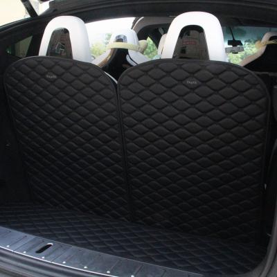 China TOPFIT 3rd Row Back Seat Protector Mat For Tesla Model X(2 of Set, Black) for sale