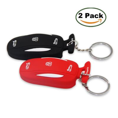 China Topfit Silicone Car KeyChain for Tesla Model X P90D-Black for sale