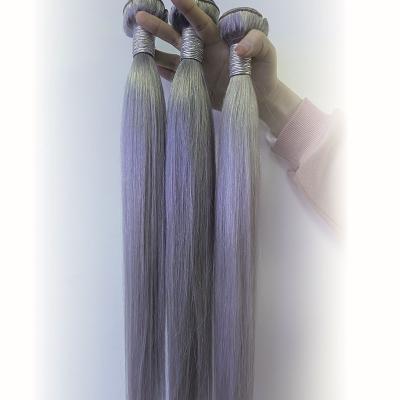 China Wholesale Straight Brazilian Hair Vendors , Hair Weaves Bundles Gray Color Very Popular for sale