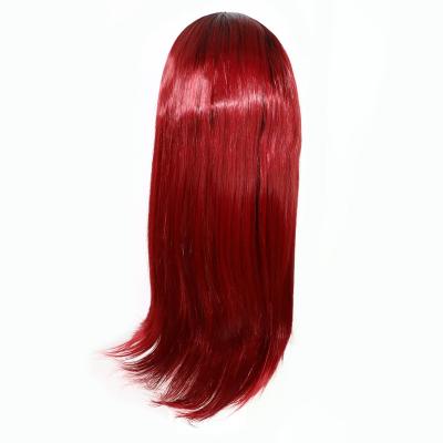 China Wholesale Brazilian Virgin Straight Red Sheer Wave Lace Frontal Wigs Silky Straight Human Hair For Black Women for sale