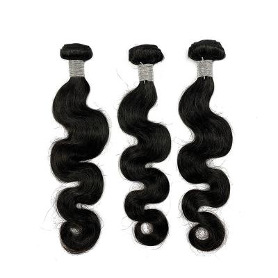 China Factory Wholesale Price Natural Body Wave Color 1B Brazilian Virgin Human Hair Bundles Weaves 10A Grade Natural Color Body Wave Bundle for sale