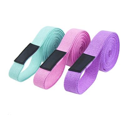 China Custom Sport Support Gym Yoga Fitness Hip Loop Elastic Bands Logo Cloth Workout Fitted Long Bands Set for sale