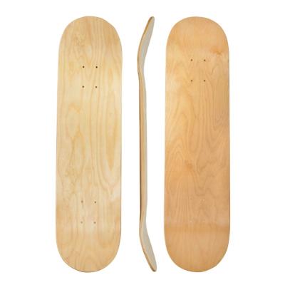 China Hot Selling Outdoor Activities 8.0 8.25 Inch Skateboard Trucks 7 Ply 100% Maple White Skateboard Canadian Deck for sale