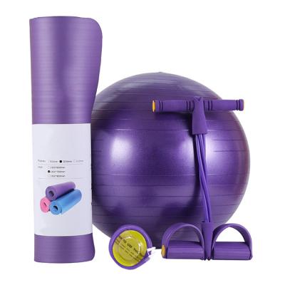 China Durable Three-Piece Yoga Ball Yoga Mat Fitness Exercise Yoga Message Pilates Massage Slimming Body Ball for sale