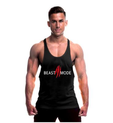 China I Shaped Exercise Top Tank Training Fitness Men's T-shirts Sleeveless Vest Loose QUICK DRY T-shirt QUICK DRY for sale