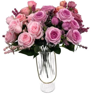 China Real Touch Wholesale Durable Rose Wedding Decoration Artificial Rose for Valentine's Day for sale