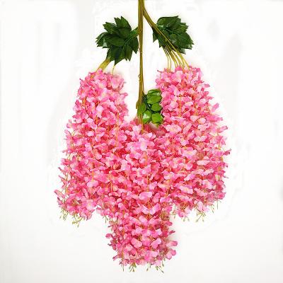 China Home.Party.Restaurant.Bar.Hotel.Wedding Popular Artificial Flower Wisteria Wisteria Flower Hanging Vine for Wedding Ceiling Flower Decoration for sale