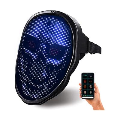 China Festival Celebration Led Mask Light With Bluetooth - Programmable Led Face Masks For Kids Adults Costume Cosplay Halloween Christmas Party for sale