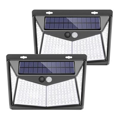 China Garden 208 LED Motion Sensor Solar Light Wall Lamp Led Security IP65 Solar Outdoor Waterproof Wide Angle Lighting For Garden for sale