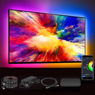 China Wifi Alexa Voice Google Assistant Control HDTV Kit 4K-HD MI Monitor Ambient Light Dream PC Backlight TV Backlight Lighting Back for sale