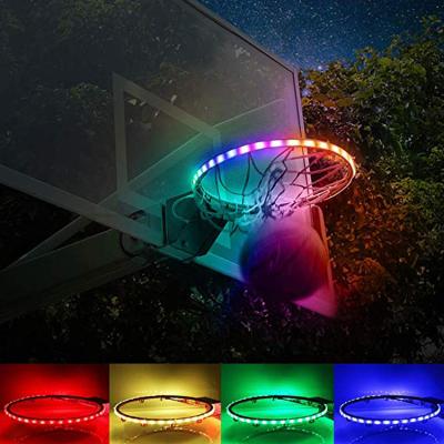 China Night Shot Led Basketball Hoop Lights Circle Light Playing Night Led Strip Lamp Basketball Rim For Outdoor Game for sale