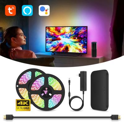 China PC TV Ambient Light Ambient Backlight Led Strip Lights For HD MI Devices USB RGB Strip Screen Color Sync Led Kit Light Box For Alexa /Google/ TV for sale