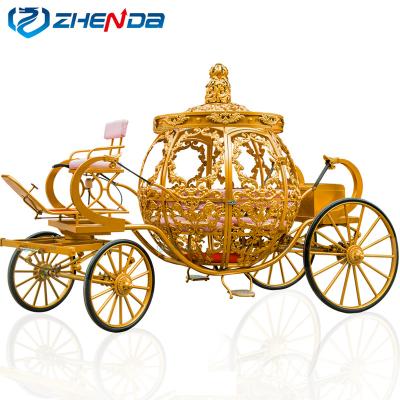 China Wedding Amusement Park Photography Party Event Decoration Luxury Golden British Victorian Carriage Princess Wedding Exquisite High End Sightseeing Pumpkin Carriage and Elegant Pumpkin for sale