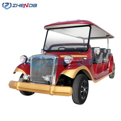 China Q235B Steel Structure View China Red 8-11 Seat Luxury Golf Cart (Support Customization), China Made Customizable Sightseeing Car, Sightseeing Bus Romantic Wedding for sale