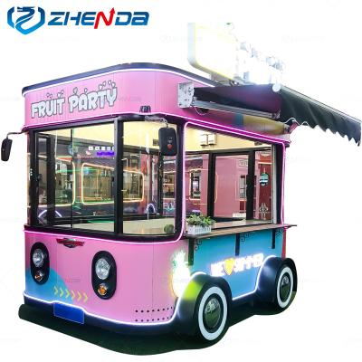 China Vegetable Processing Factory Kawaii Food Trailer Street Snack Truck for sale