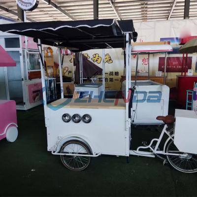 China Easy to use cheap portable freezer ice cream cart mobile food cart single custom snack tricycle cabinet for sale