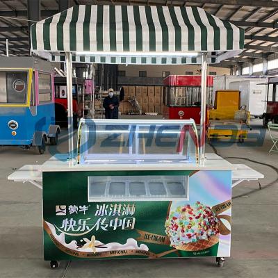 China Customizable style snack truck summer drinks vegetable processing factory cold mobile snack truck and street food food truck for sale