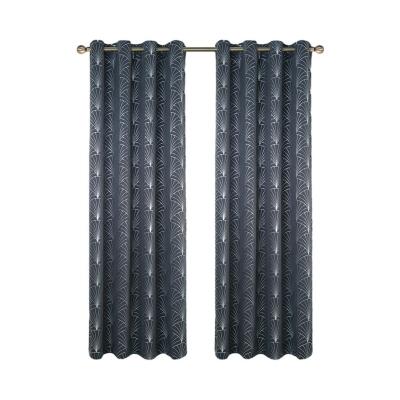 China New Design High Quality 100% Insulated Blackout Curtain With Hook Cloth For Living Room Bedroom for sale