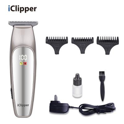 China iClipper-M2s Mini Display Professional Barber Shop Professional LCD Barber Hair Trimmer Electric Rechargeable Cordless Clipper M2s for sale