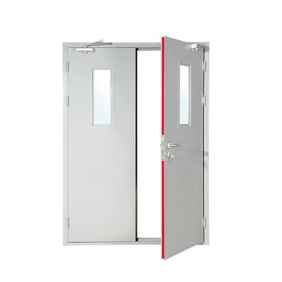 China Fire proof modern design fire resistance door steel fire door with viewing port for sale