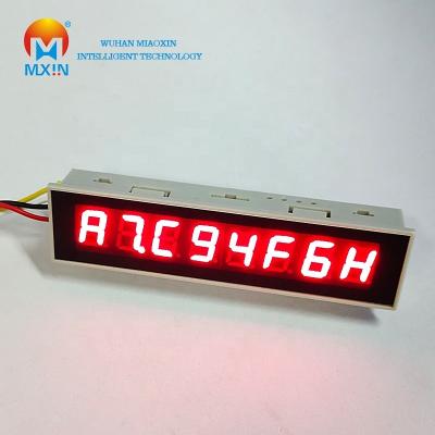 China Indoor 0.4inch 8 digit led display Red led segment MODBUS rtu protocol led screen display for sale