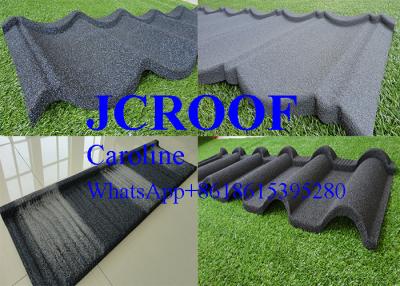 China Raw Material Stone Coated Steel Shingles , Stone Coated Steel Roof Tiles for sale