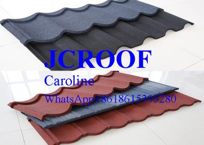 China Precision Coffe Black Stone Corrugated Roofing Metal Sheets Matching Valley And Ridge for sale