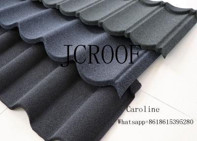 China Wood Type Stone Coated Roofing Tiles Fire Resistance Shake Style 0.45mm Thickness for sale