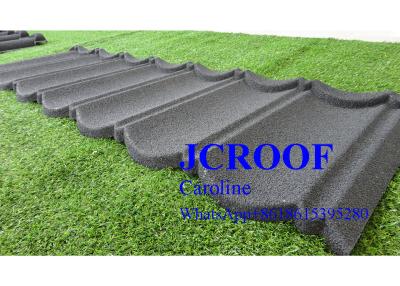 China Economically Stone Coated Steel Roof  Tile 0.4mm thickness , Stone Coated Steel Shingles for sale