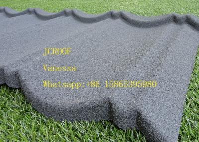 China Installed Size 1290*370mm Stone Coated Metal Roof  Tile  2.6kg Per Sheets for sale