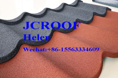 China Wave Colorful Stone Coated Roofing Sheet 1340*420*0.4mm Good Durability And Long Life for sale