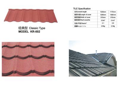 China Long Span Aluminium Roofing Sheets Nigeria Color Stone Chip Coated 1300mm Length for sale