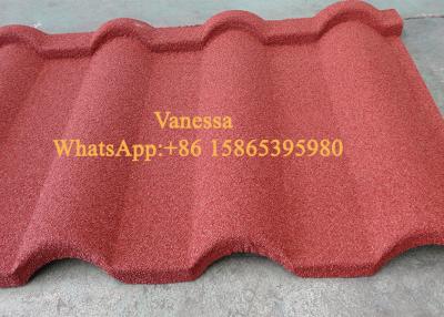 China Storm Resistance Terracotta Roof Tiles Installed size 1290*370mm Lighter Orange Red Color for sale