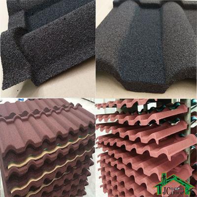 China Building Material Stone Coated Metal Shingles Zinc-Aluminum Coating And Stone Chip for sale