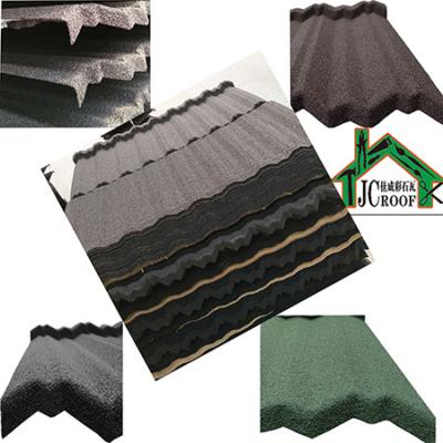 China Stone Chip Coated Metal Roof Tiles , Metal Roof Shingles with durable galvanized plate for sale