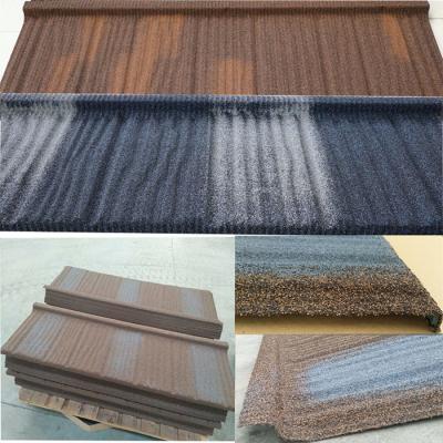 China CE Stone Chip Coated Metal Roof Tiles size 1340*420mm environment friendly for sale