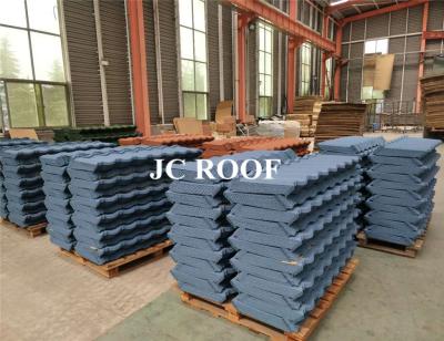 China Customized Stone Coated Roofing Sheet , Colorful Stone Chip Coated Metal Roof Tiles for sale