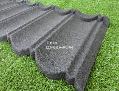 China Fireproof Stone Chips Coated Step Metal Roof Tile , Aluminium Zinc Roofing Tile Color Roof for sale