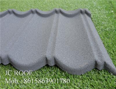 China Aluminum-zinc Material and Bent Tiles Type shingle stone coated steel roof sheet for sale